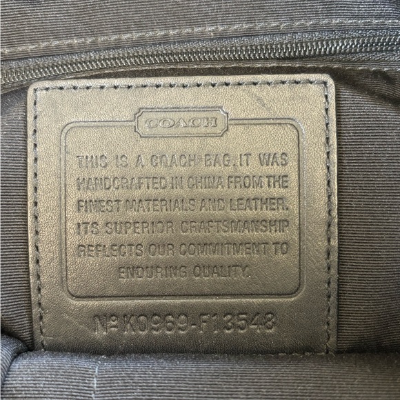 Coach Black and Cream Signature Tote - Picture 3 of 3